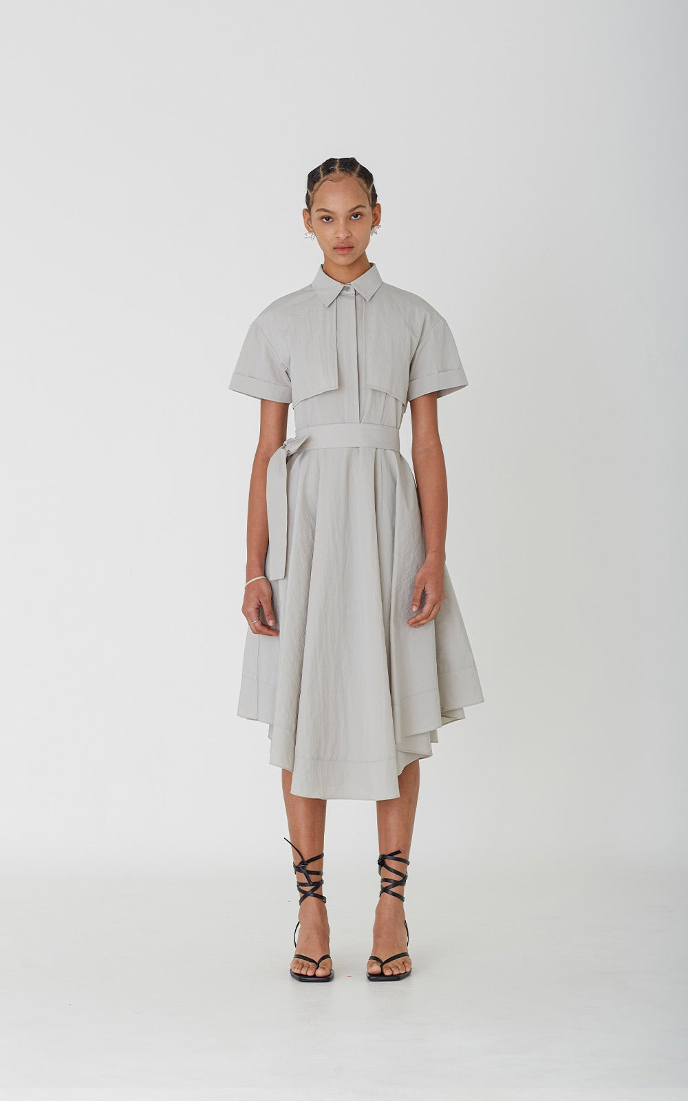 Lumière Dress in Taupe Mist: Effortless Chic for Every Occasion