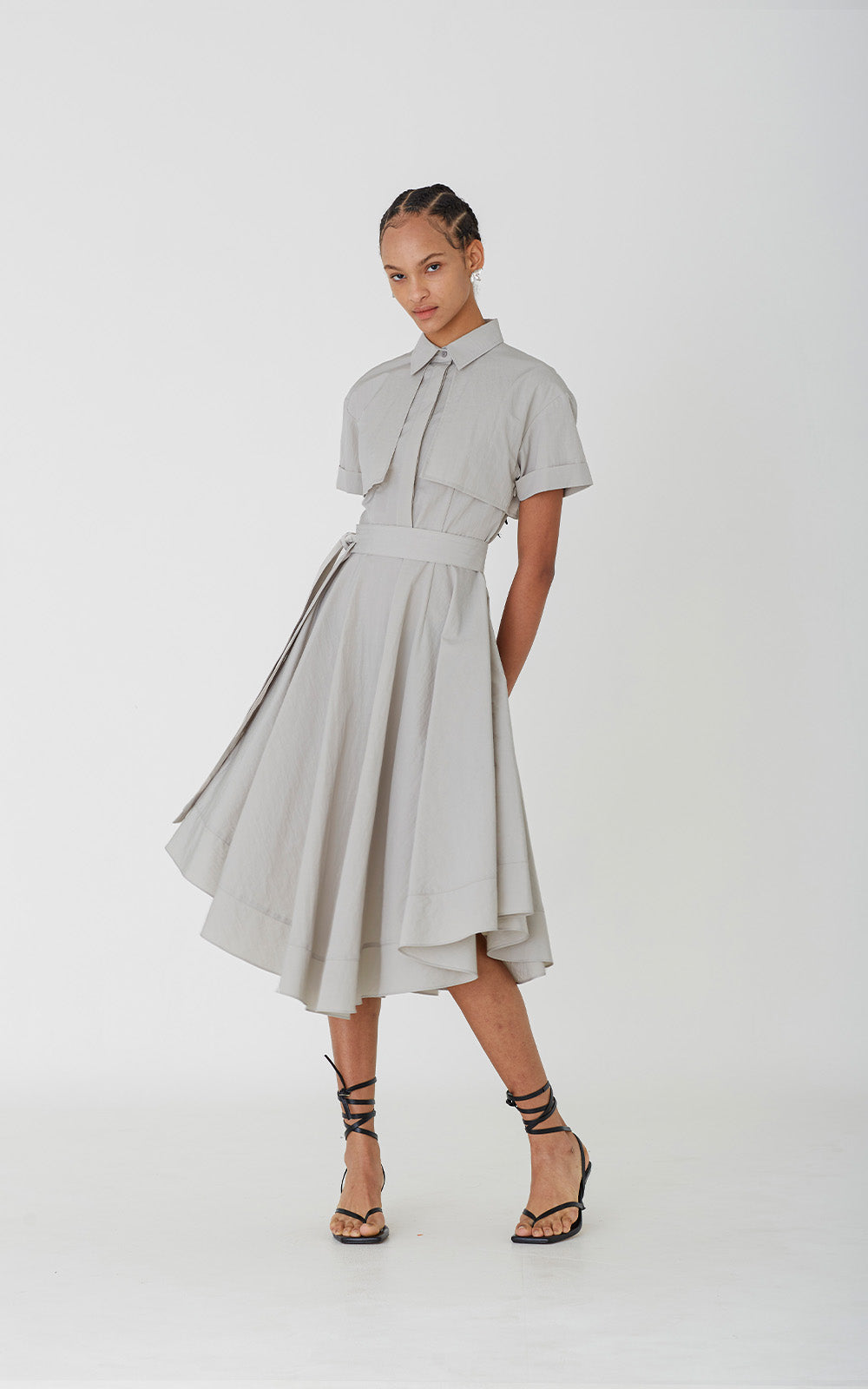 Lumière Dress in Taupe Mist: Effortless Chic for Every Occasion